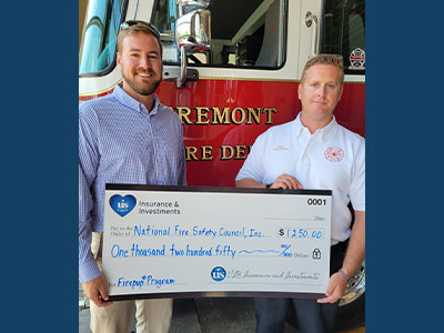 UIS Cares donation to the National Fire Safety Council